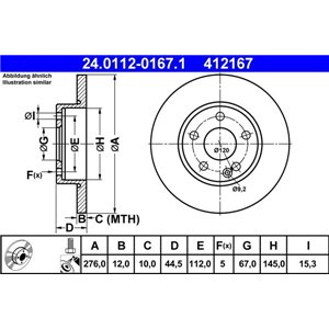 24.0112-0167.1 Тормозной диск ATE - Top1autovaruosad
