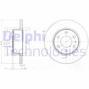 BG4165 Тормозной диск DELPHI     