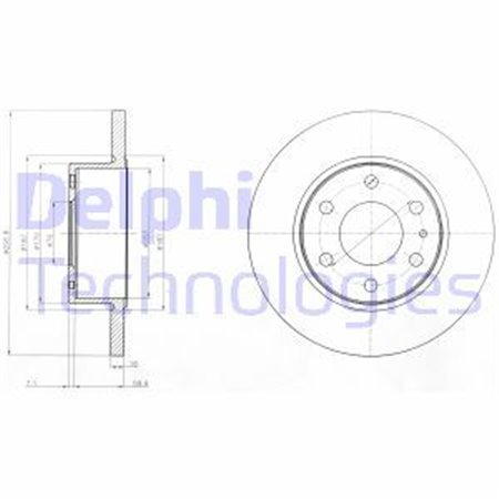 BG4165 Brake Disc DELPHI