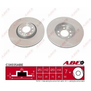 C3X035ABE Тормозной диск ABE - Top1autovaruosad