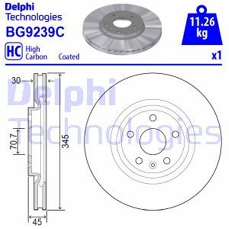 BG9239C Brake Disc DELPHI