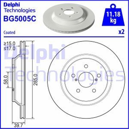 BG5005C Тормозной диск DELPHI