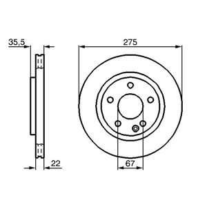 0 986 478 474 Тормозной диск BOSCH - Top1autovaruosad