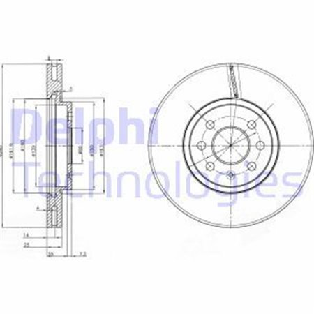 BG3989 Brake Disc DELPHI