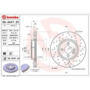 09.A047.3X  Piduriketas BREMBO 