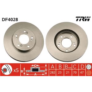 DF4028  Brake disc TRW 
