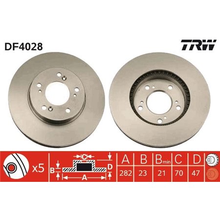 DF4028 Тормозной диск TRW