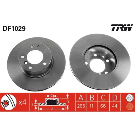 DF1029 Тормозной диск TRW