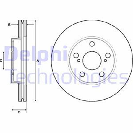 BG4711C Brake Disc DELPHI