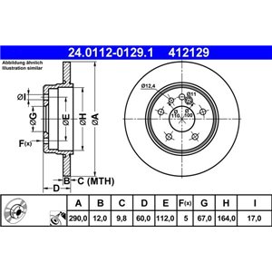 24.0112-0129.1 Тормозной диск ATE - Top1autovaruosad