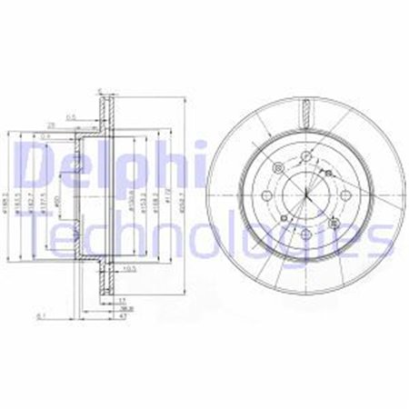 BG3884 Тормозной диск DELPHI