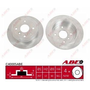 C40005ABE  Brake disc ABE 