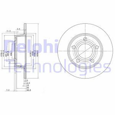 BG3672 Brake Disc DELPHI