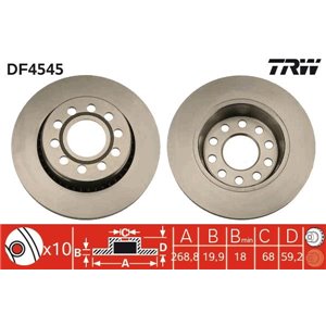 DF4545 Тормозной диск TRW      - Top1autovaruosad