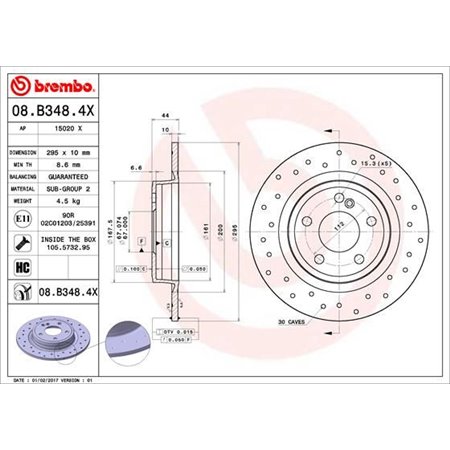 08.B348.4X Brake Disc BREMBO