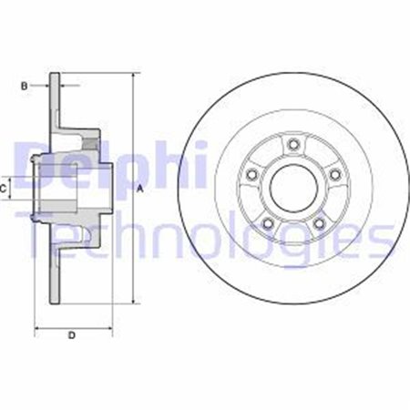 BG9135RS Brake Disc DELPHI