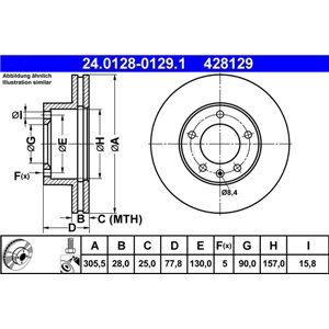 24.0128-0129.1 Тормозной диск ATE - Top1autovaruosad