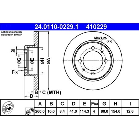 24.0110-0229.1 Тормозной диск ATE