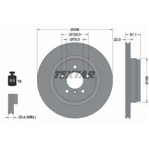 92137905 Тормозной диск TEXTAR - Top1autovaruosad
