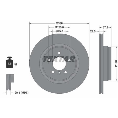 92137905 Brake Disc TEXTAR