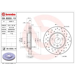 09.B355.1X Jarrulevy BREMBO - Top1autovaruosad