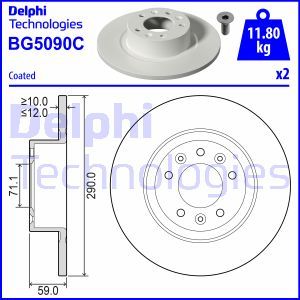 BG5090C Тормозной диск DELPHI     