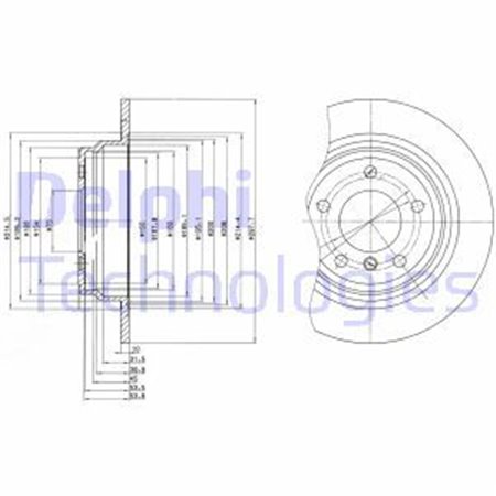 BG3044 Brake Disc DELPHI