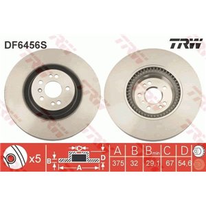 DF6456S Brake Disc TRW - Top1autovaruosad