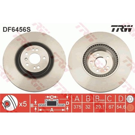 DF6456S Brake Disc TRW