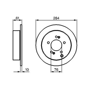 0 986 479 C61 Brake Disc BOSCH - Top1autovaruosad