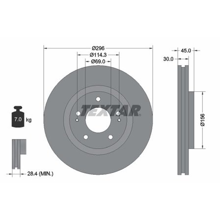 92178703 Brake Disc TEXTAR