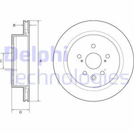 BG4962C Тормозной диск DELPHI