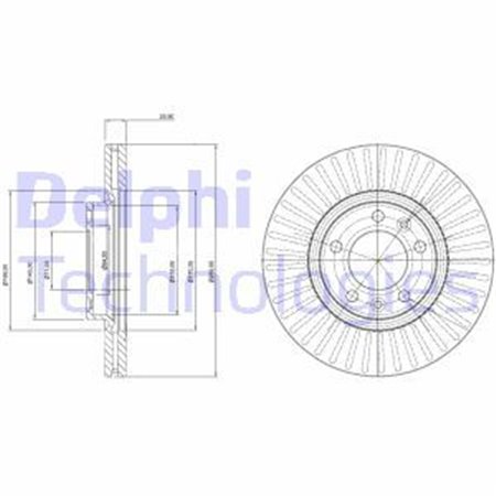 BG3835C Brake Disc DELPHI