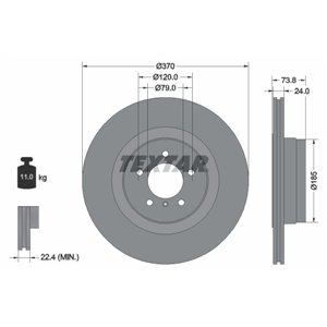 92155203 Тормозной диск TEXTAR - Top1autovaruosad