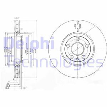 BG3740 Тормозной диск DELPHI