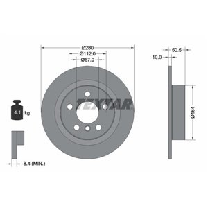 92274603 Bromsskiva TEXTAR - Top1autovaruosad