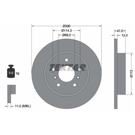 92274003 Brake Disc TEXTAR