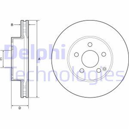 BG4945C Тормозной диск DELPHI