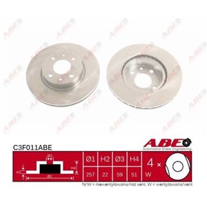 C3F011ABE  Brake disc ABE  - Top1autovaruosad