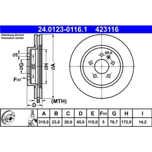 24.0123-0116.1  Brake disc ATE 