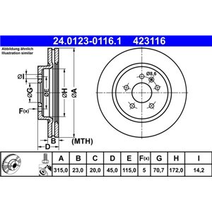 24.0123-0116.1 Тормозной диск ATE - Top1autovaruosad