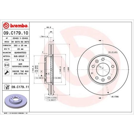 09.C179.11 Bromsskiva BREMBO