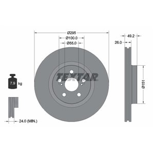 92135603 Тормозной диск TEXTAR - Top1autovaruosad