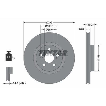 92135603 Brake Disc TEXTAR