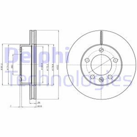 BG4328 Brake Disc DELPHI