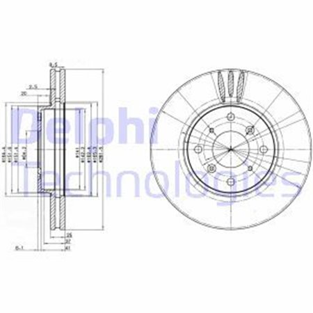 BG3516 Brake Disc DELPHI