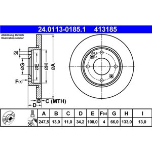 24.0113-0185.1 Тормозной диск ATE - Top1autovaruosad