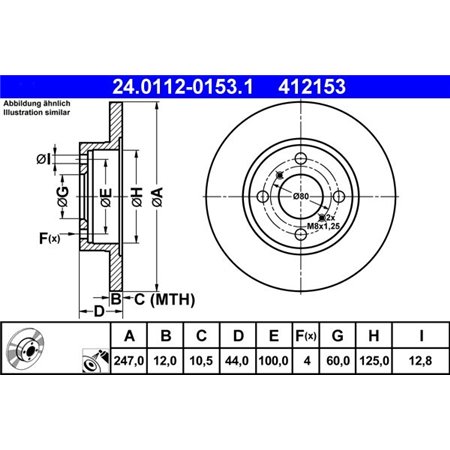 24.0112-0153.1 Brake Disc ATE