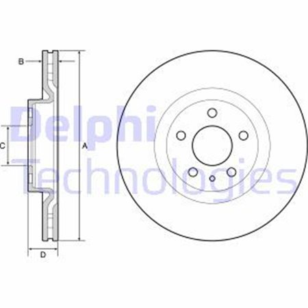 BG4654C Тормозной диск DELPHI