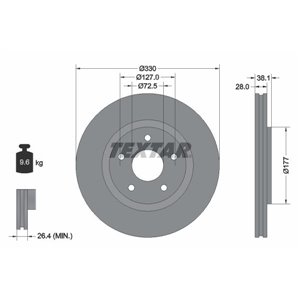 92278903  Brake disc TEXTAR 